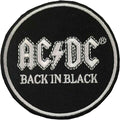 AC/DC Circular Standard Patch: Back In Black