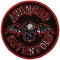 Avenged Sevenfold Circular Standard Patch: Deathbat Orange Border