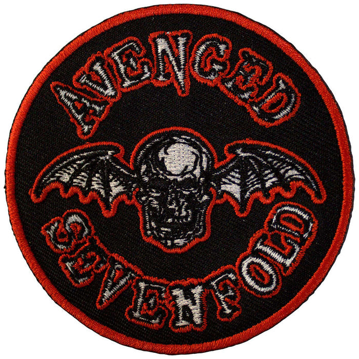 Avenged Sevenfold Circular Standard Patch: Deathbat Orange Border