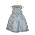 Blue Dress/Sparkle White Flowers