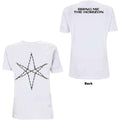 Bring Me The Horizon Unisex T-Shirt: Barbed Wire (Back Print) - White