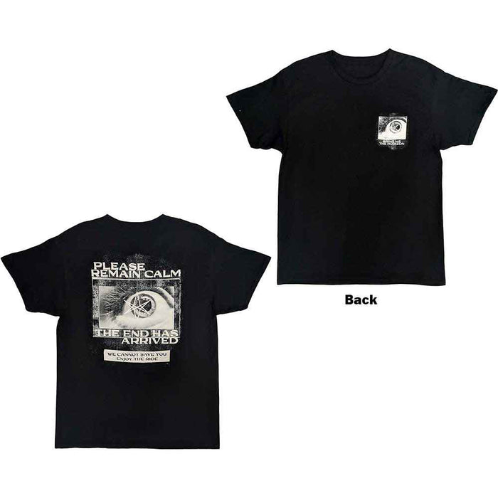 Bring Me The Horizon Unisex T-Shirt: Remain Calm (Back Print) - Black