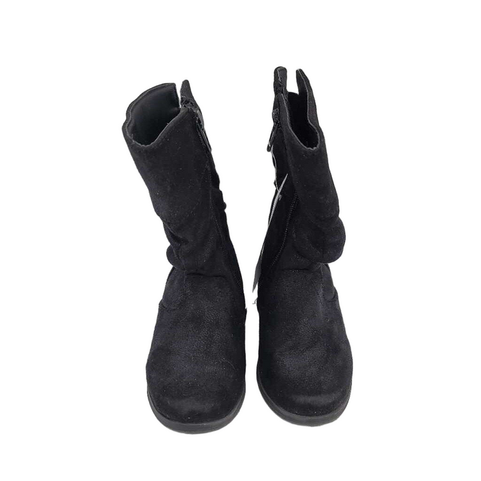 Calf Boots/Velvet Zip Up