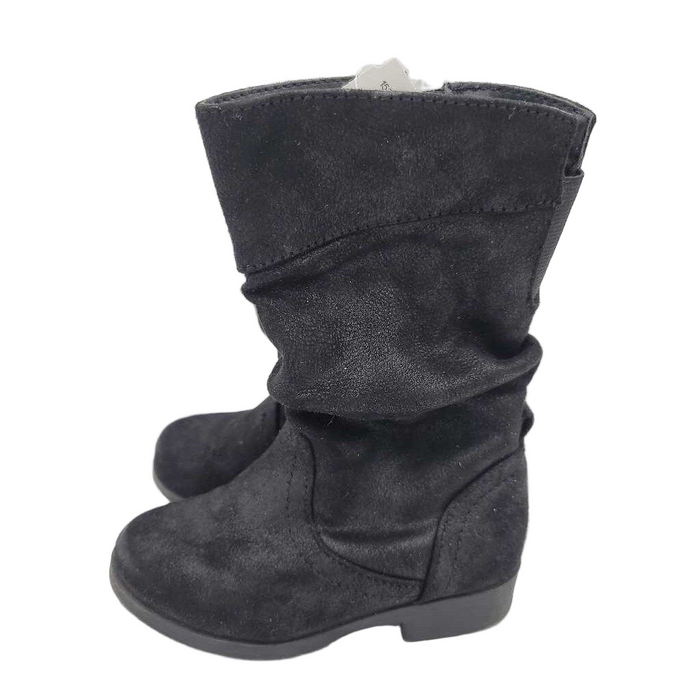 Calf Boots/Velvet Zip Up