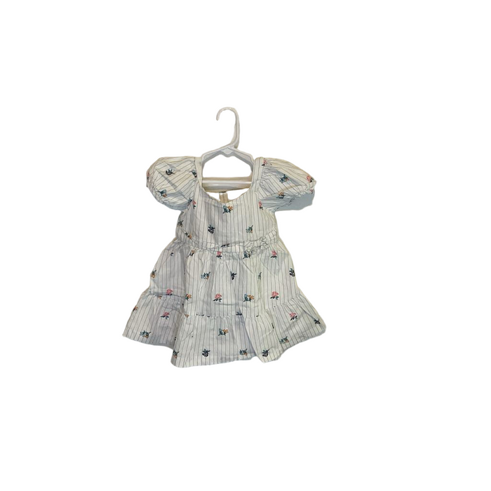Cap Sleeve Empire Waist Dress / Flowers