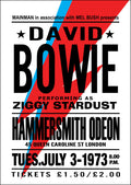 David Bowie - Hammersmith 1973 - A2 Poster