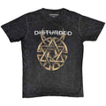 Disturbed Unisex T-Shirt: Riveted (Wash Collection) - Grey/Black