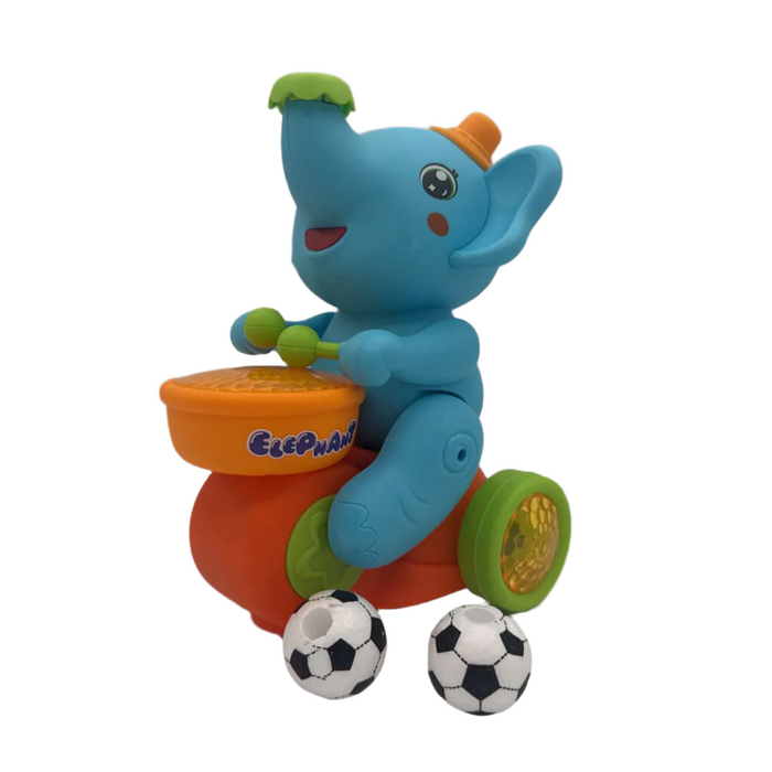 Drumming Elephant Car/2 soccer balls