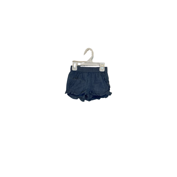 Elastic Waist Denim Shorts