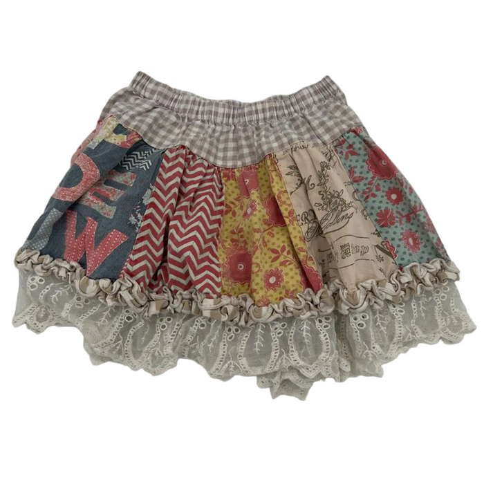 Elastic Waist Multi Pattern Shirt/Skirt