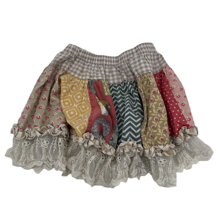 Elastic Waist Multi Pattern Shirt/Skirt