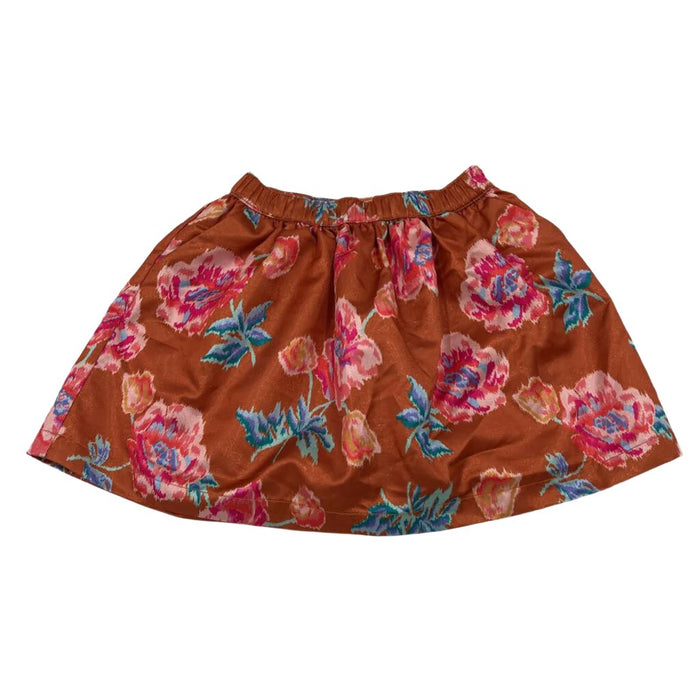 Elastic Waist Skirt / Flowers
