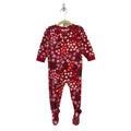 Fleece LS Footed Onesie / Flowers