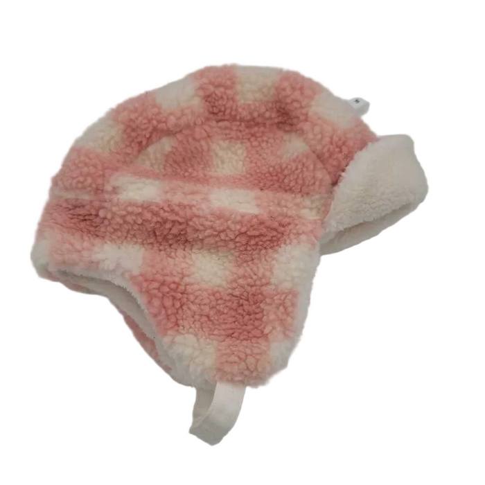 Fleece Snow Hat - Checked