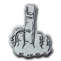 Generic Pin Badge: Finger (Die-Cast Relief)