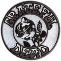 Grateful Dead Circular Standard Patch: Black & White Rose