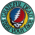 Grateful Dead Circular Standard Patch: Steal Your Face Text Emblem