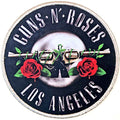 Guns N' Roses Circular Standard Patch: Los Angeles Silver