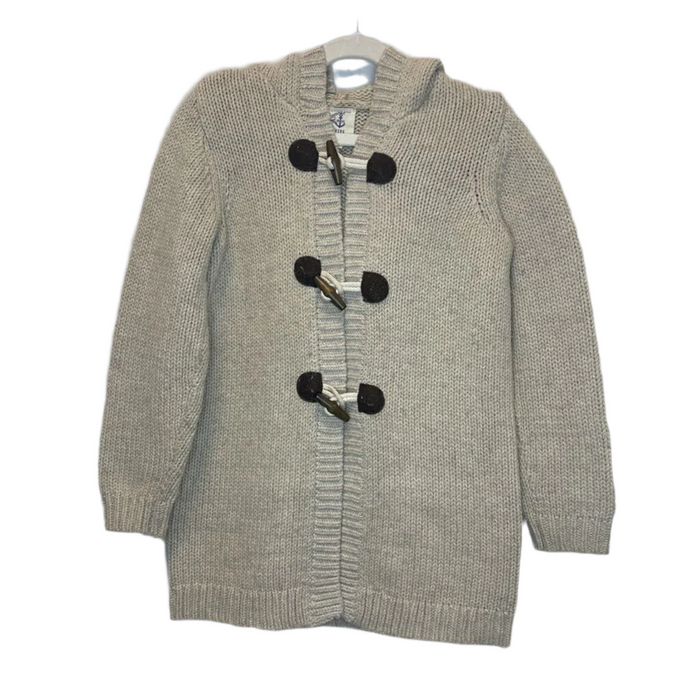 Hooded Toggle Clasp Cardigan Sweater