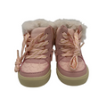 Lace Up Boot Sneakers/Fur Ankle