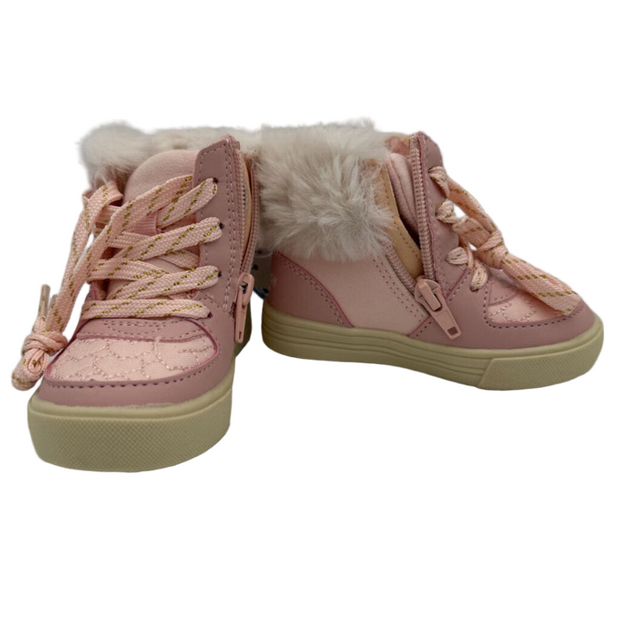 Lace Up Boot Sneakers/Fur Ankle