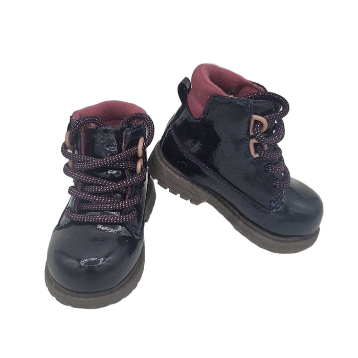 Lace Up Patent Leather Boots