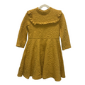 LS Apron Collar/Quilted Dress/Button Back