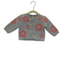 LS Button Down Sweater/Flowers