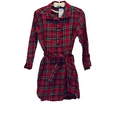 LS Christmas Plaid Dress/Belted Waist