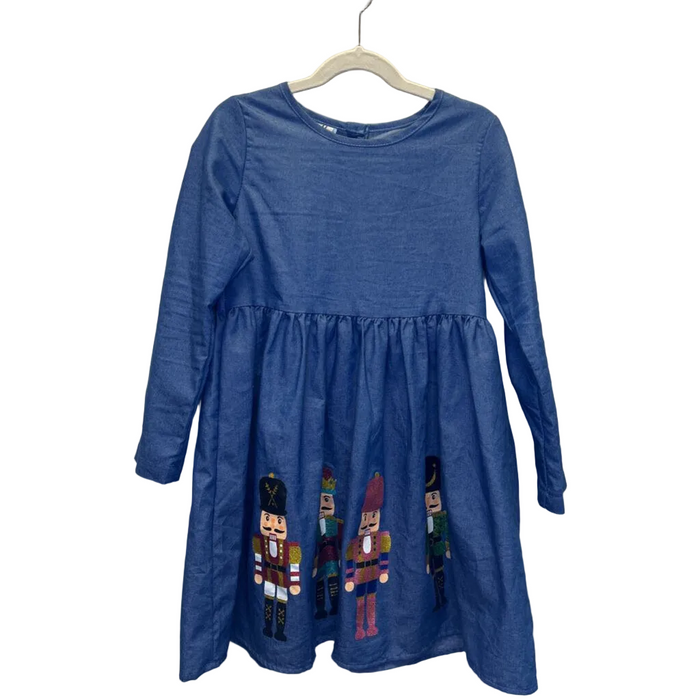 LS Denim Dress/ Nutcracker