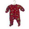 LS Footed Christmas Onesie / Penguins