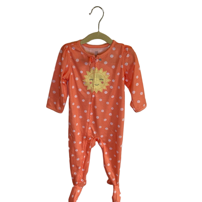 LS Footed Onesie / Dots