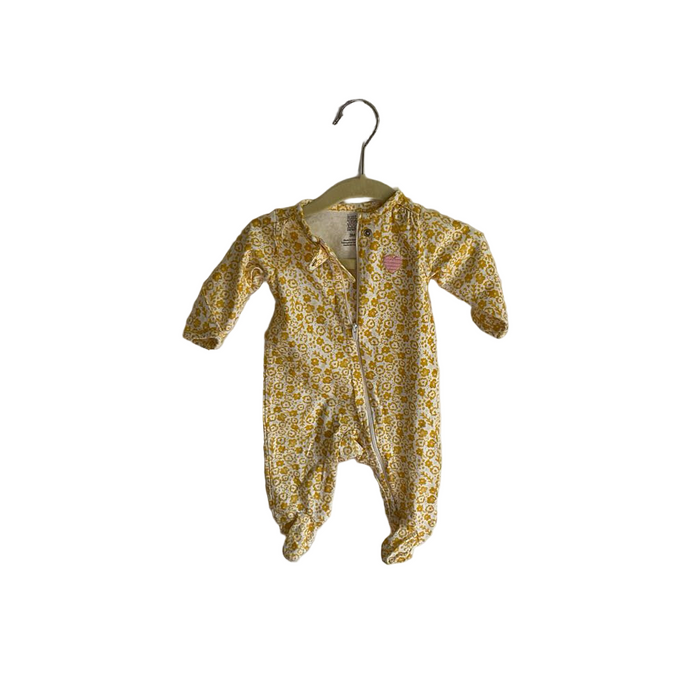 LS Footed Onesie / Flowers