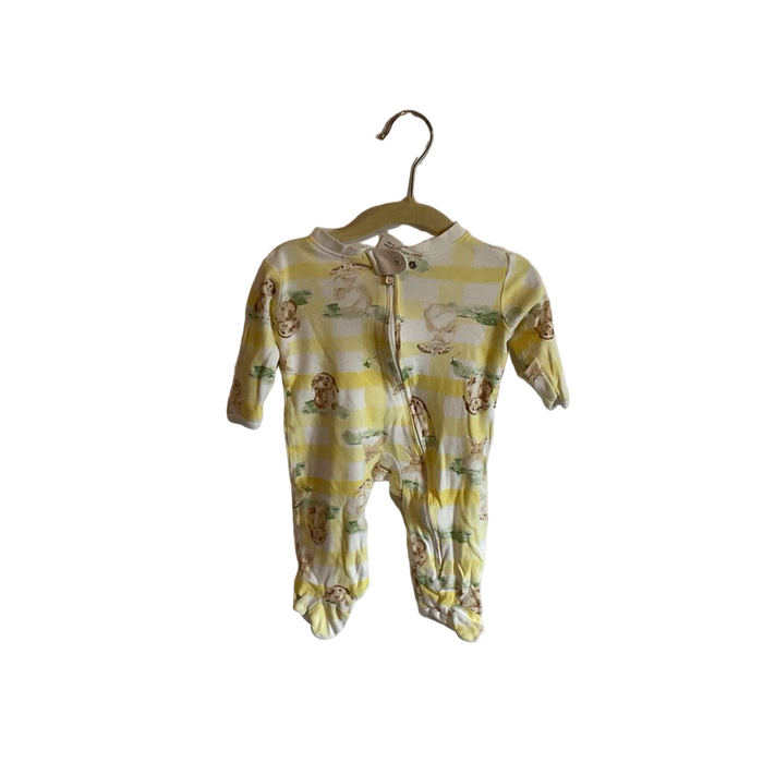 LS Footed Romper / Bunnies