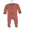 LS Footed Romper / Polka Dots