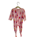LS Footed Velvet Onesie / Ice Cream
