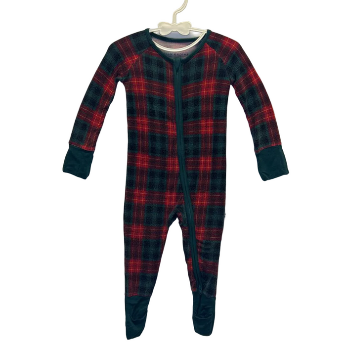 LS Footless Onesie / Christmas Plaid