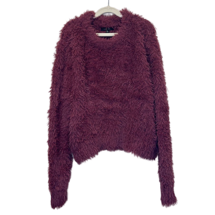 LS Fuzzy Crewneck Sweater Shirt