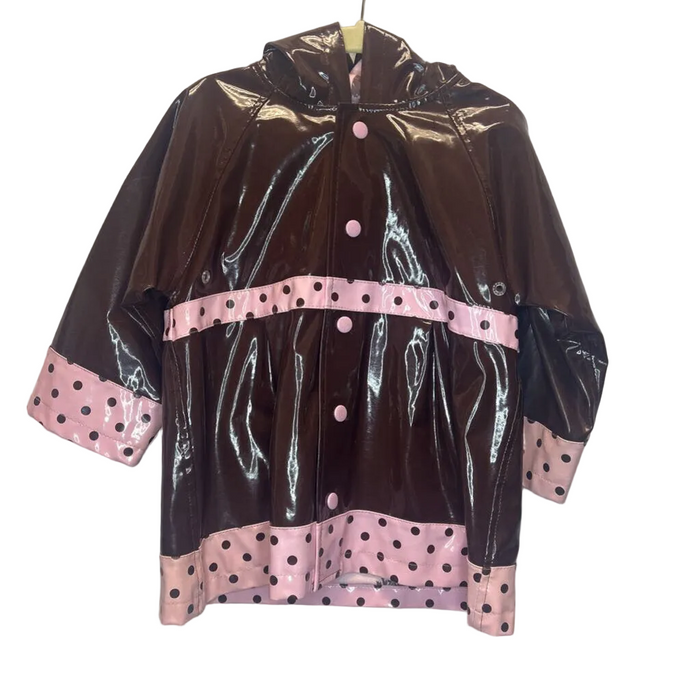 LS Hooded Raincoat/Polk-a-Dot