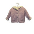 LS Hooded/Faux Fur Lined Sweater/Button