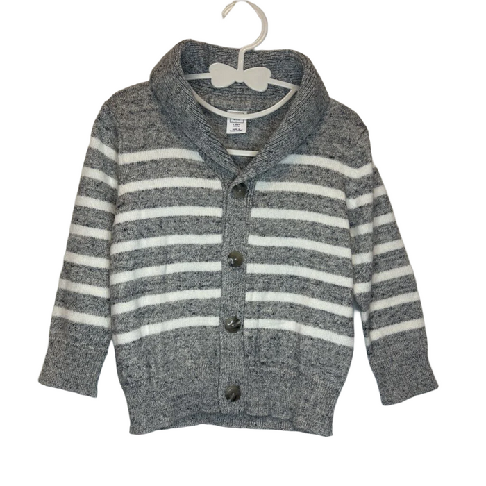LS Large Collared Butto Up Sweater