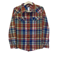 LS Plaid Collared Button