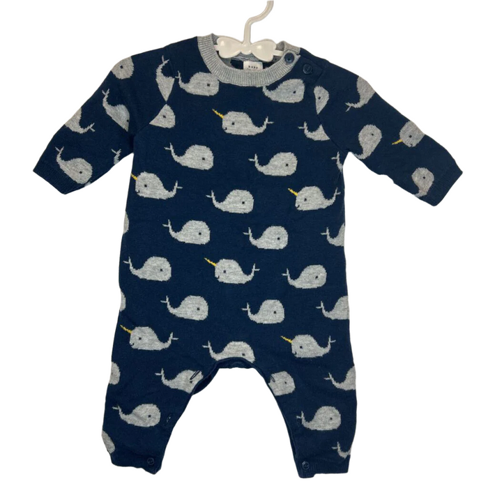 LS Romper / Narwal Whale