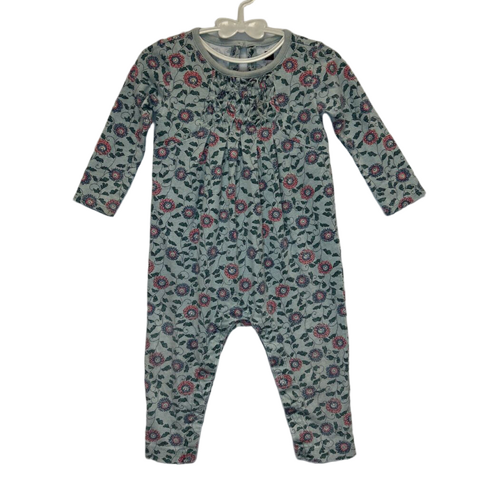 LS Romper/Flowers/Snap Closure