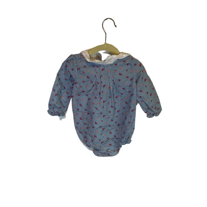LS Ruffle Collar Romper + Flowers