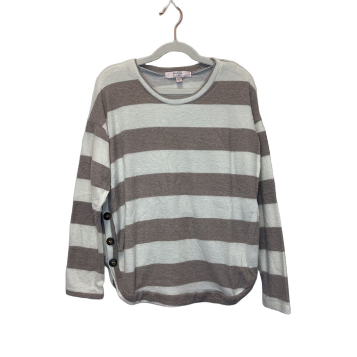 LS Striped Shirt / Button Sides