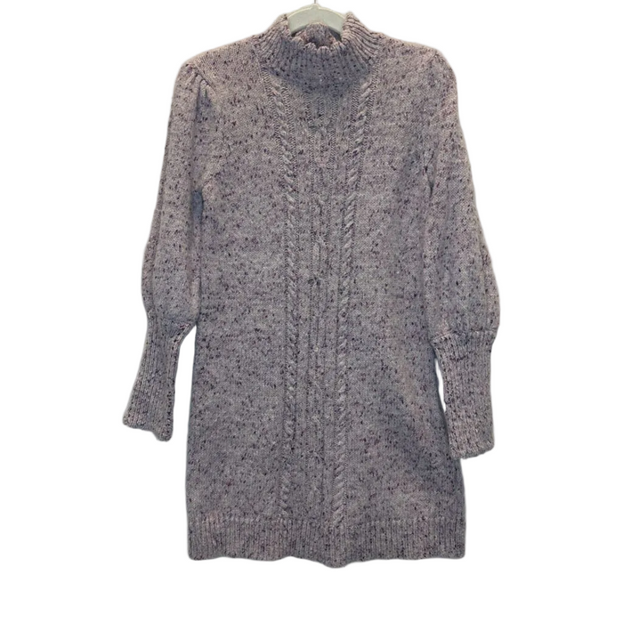 LS Turtle Neck Sweater Dress/Button Back