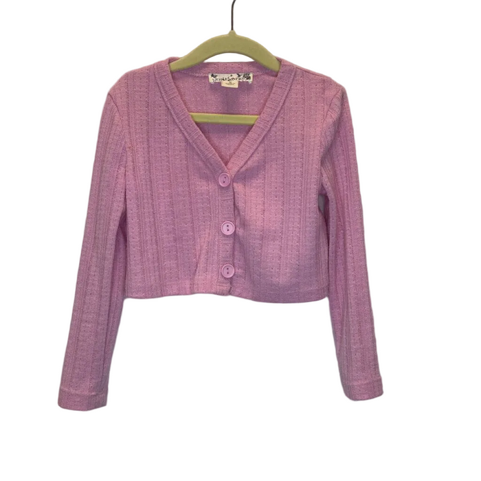 LS V Neck Cardigan Sweater/Button