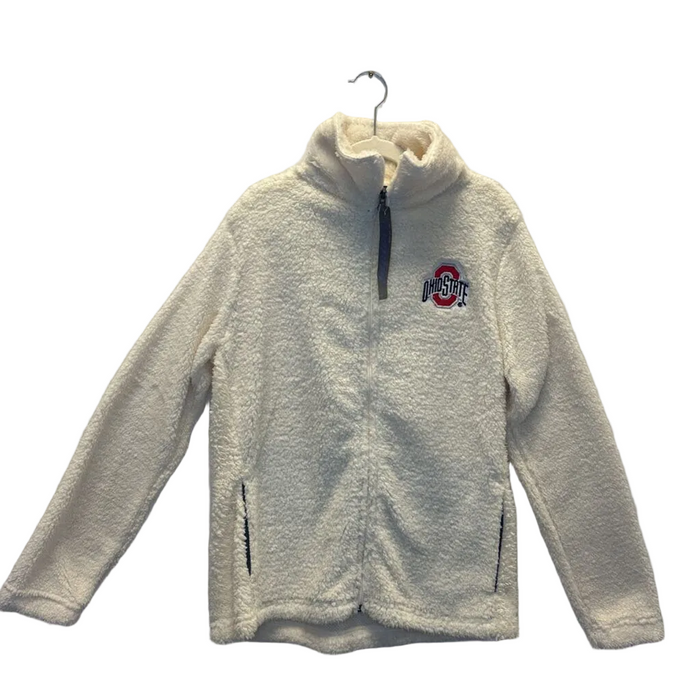 LS Zipper Faux Sherpa Sweater/Ohio