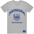 Metallica Unisex T-Shirt: College Crest - Grey